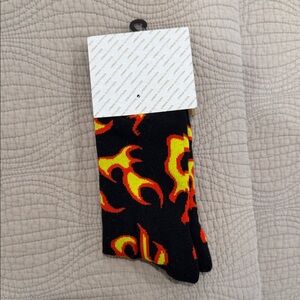 Urban Outfitters Flame Pattern Athletic Socks